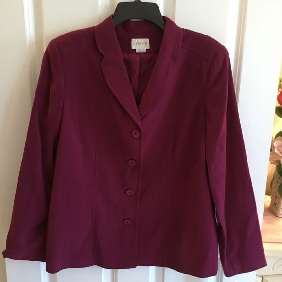 NWT. Koret Brand Women’s Size 8 Wine Colored Jacket - Picture 11 of 12